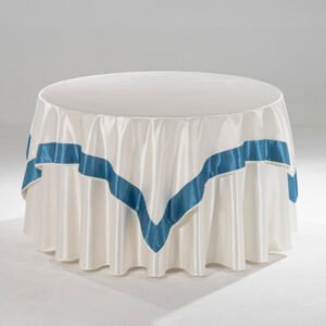 Premium Banquet Tablecloth Collection: Elegant Double-Layer Round Covers with Contrasting Borders