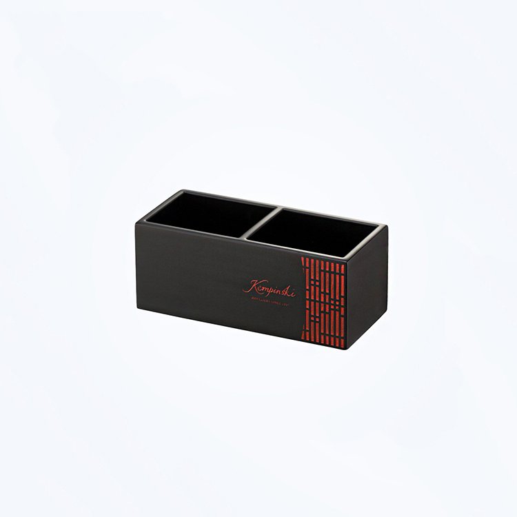 Galaxy Hospitality Kempinski Style Black & Red Faux Leather Guest Room Accessories - Image 3
