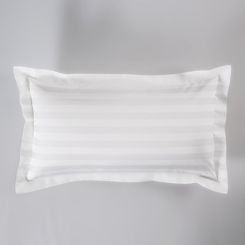 Galaxy Hospitality Premium White Sateen Stripe Hotel Bedding Set - Image 7