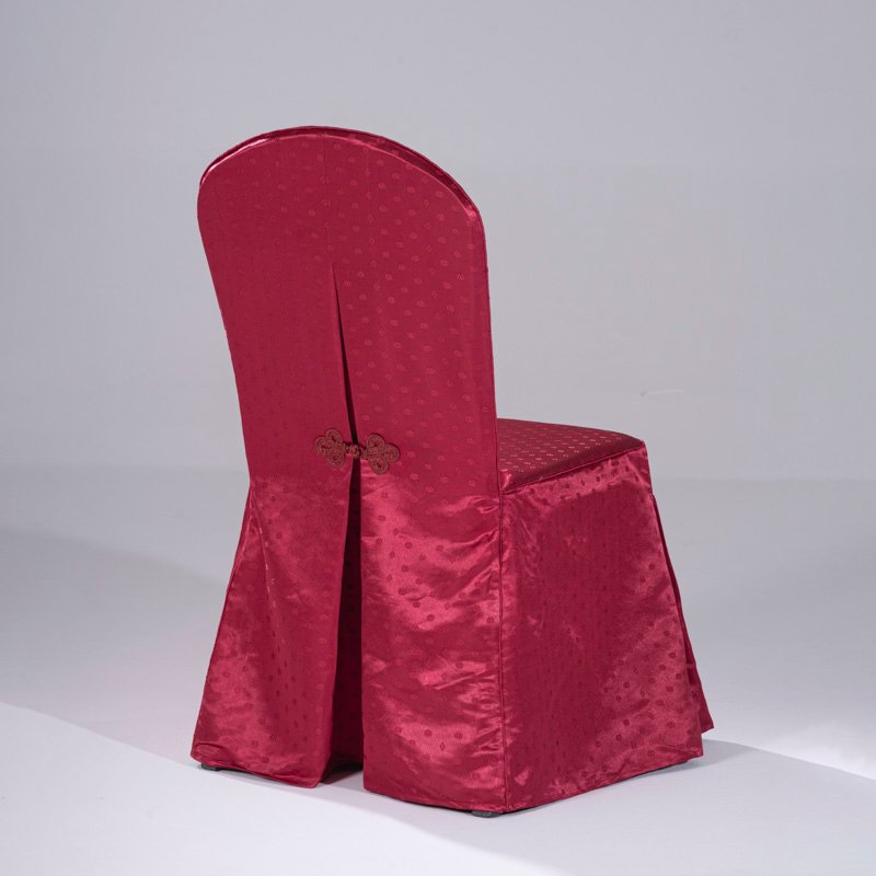 Premium Hotel Pleated Chair Covers: Elegant Jacquard Seating Upgrades for Banquets & Events - Image 2