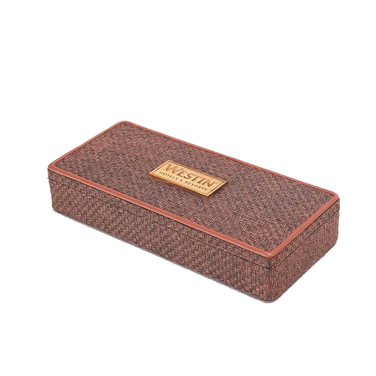 Galaxy Hospitality Luxury Burgundy Red Faux Leather Guest Room Accessories - Image 6