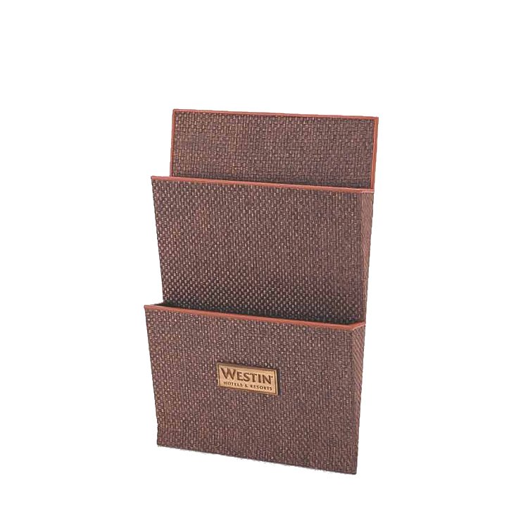 Galaxy Hospitality Luxury Burgundy Red Faux Leather Guest Room Accessories - Image 3