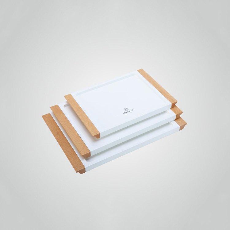 Galaxy Hospitality Premium White & Bamboo Guest Room Accessories - Image 5