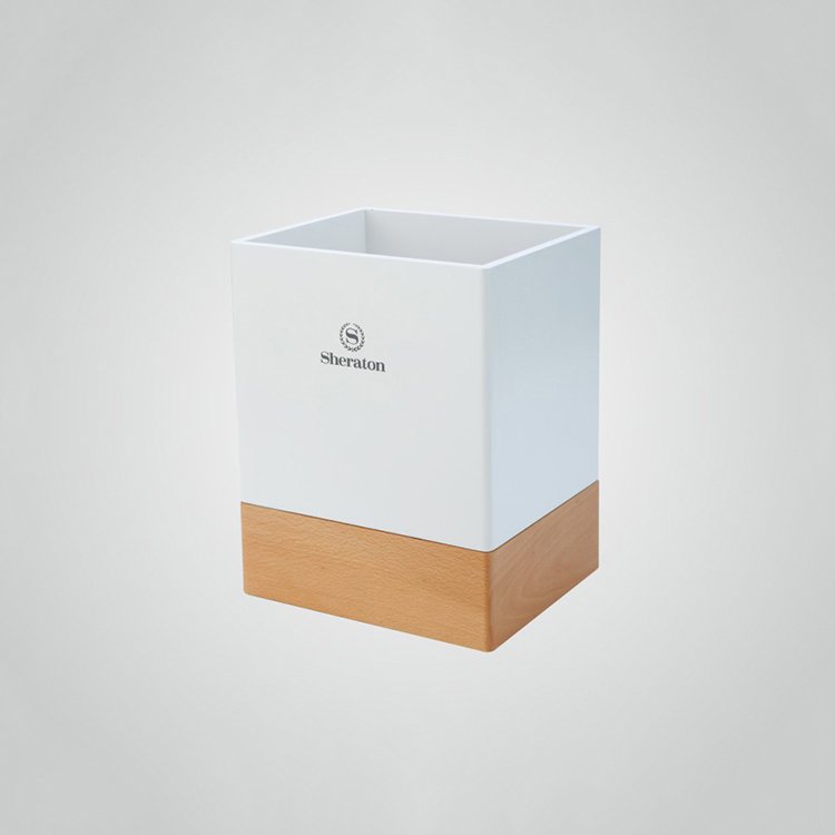 Galaxy Hospitality Premium White & Bamboo Guest Room Accessories - Image 2
