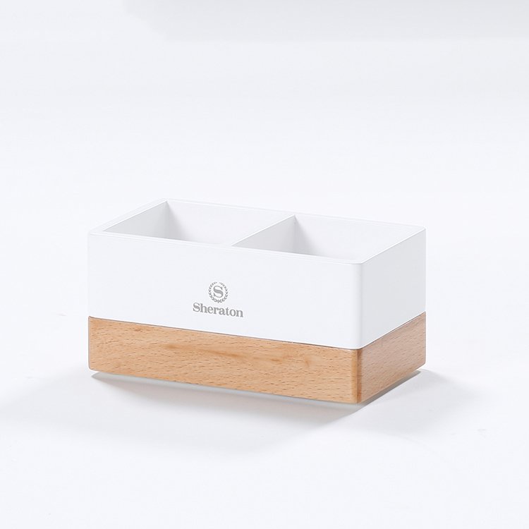 Galaxy Hospitality Premium White & Bamboo Guest Room Accessories - Image 21