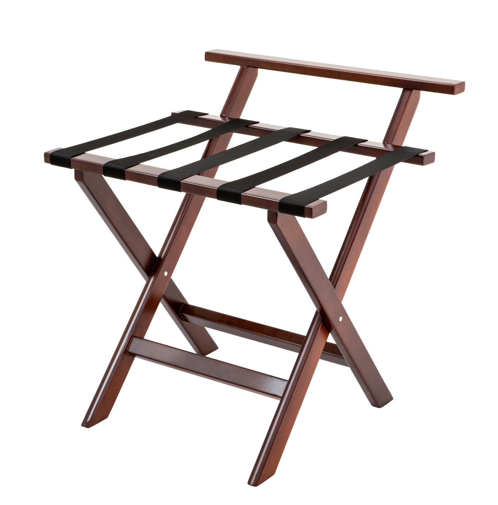 Galaxy Hospitality Premium Metal Folding Hotel Luggage Rack with Protective Backrest - Image 3