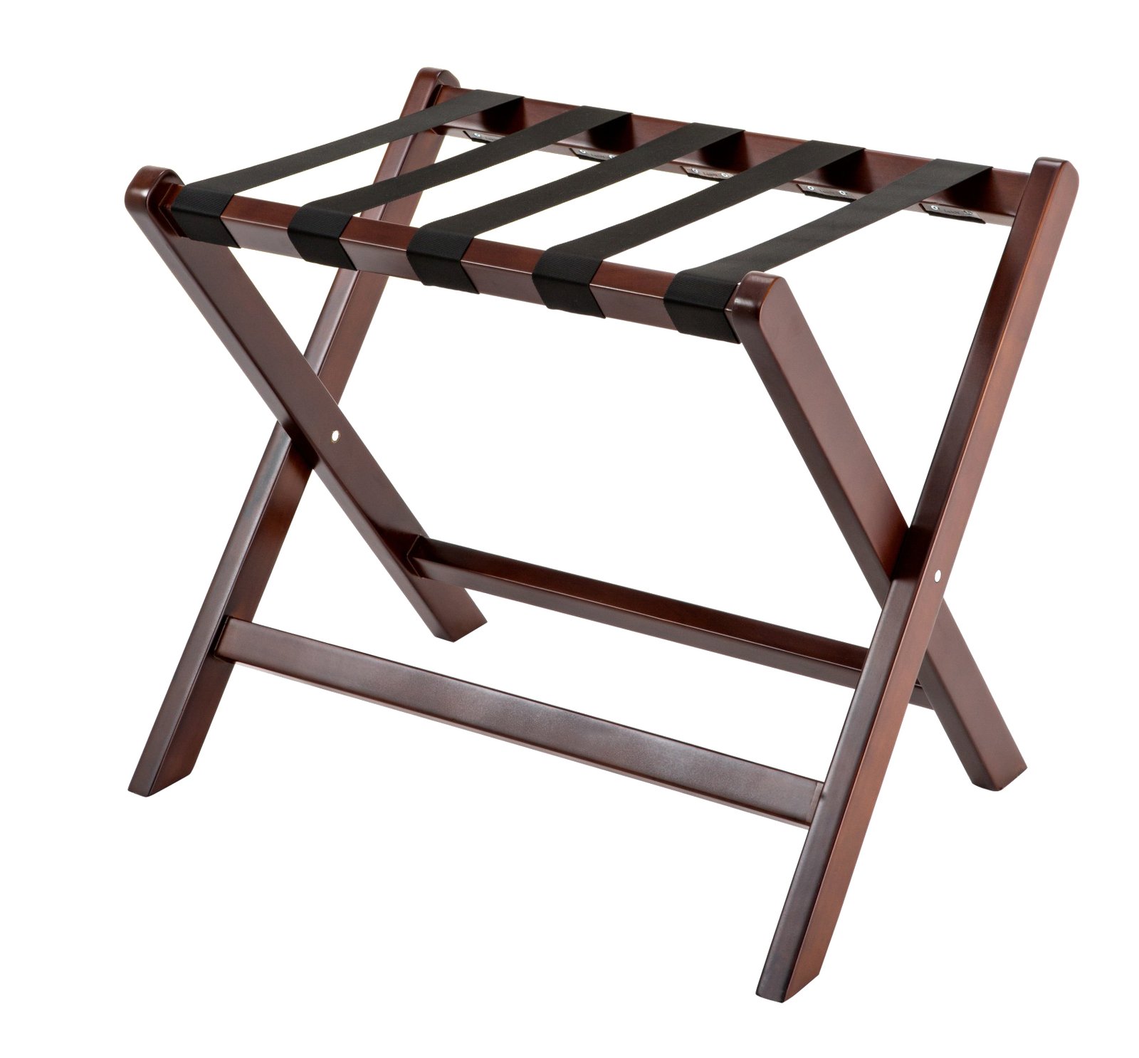 Galaxy Hospitality Premium Metal Folding Hotel Luggage Rack with Protective Backrest - Image 2
