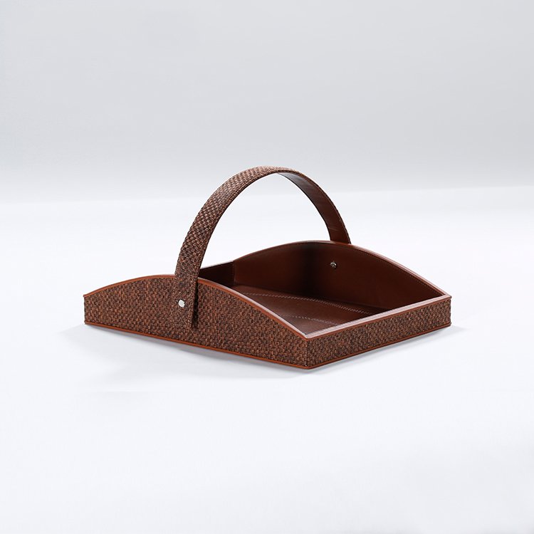 Galaxy Hospitality Luxury Burgundy Red Faux Leather Guest Room Accessories - Image 23