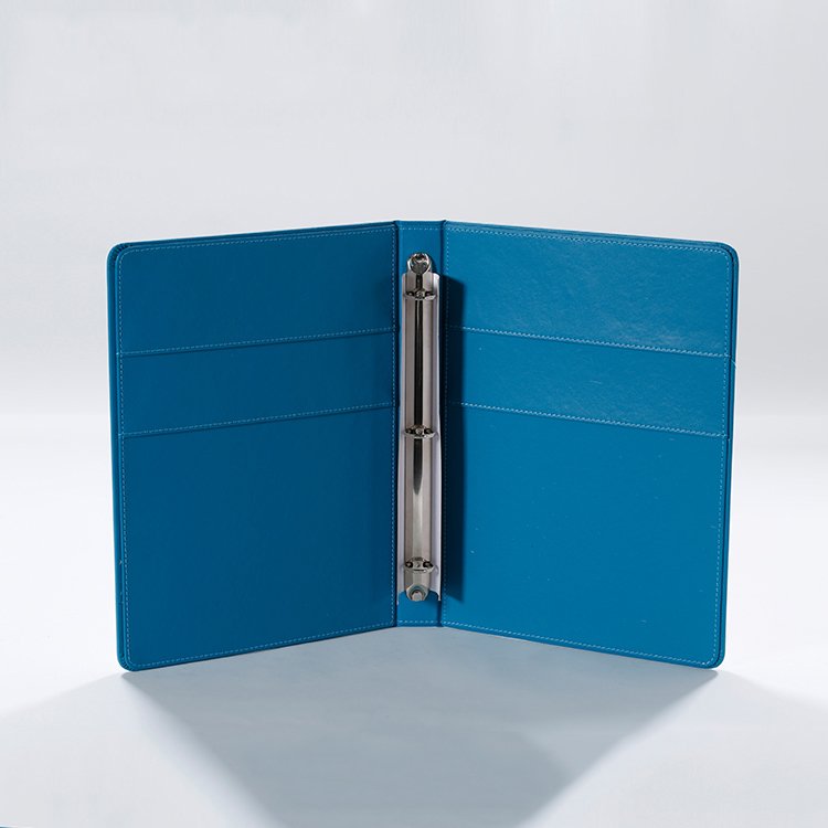 Galaxy Hospitality Luxury Blue & White Faux Leather Guest Room Amenities Collection - Image 12