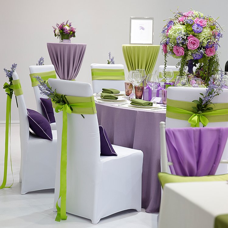 French Romance Styling: Custom Purple Wedding Chair Sashes Chiffon Sourcing - Image 5