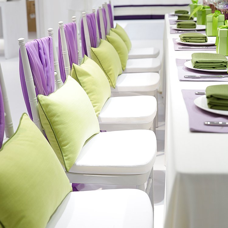 French Romance Styling: Custom Purple Wedding Chair Sashes Chiffon Sourcing - Image 10