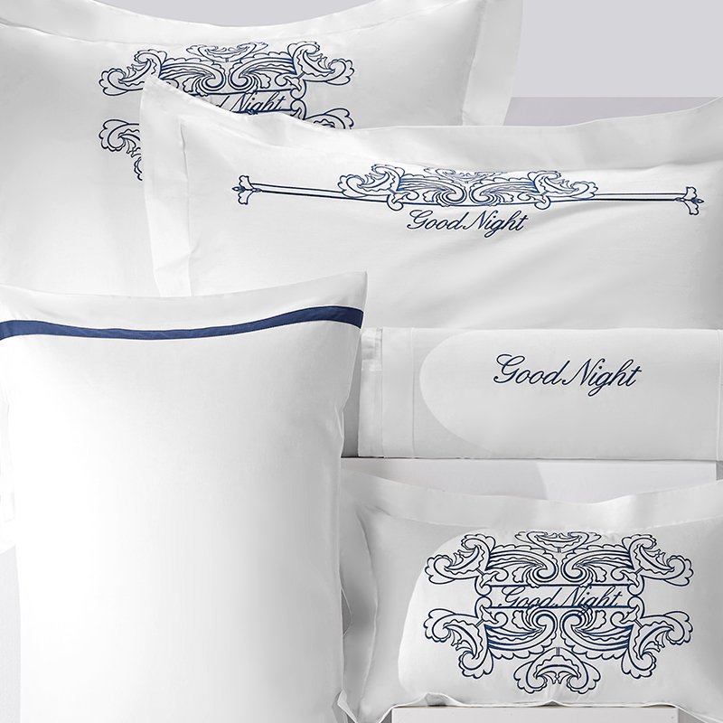 Galaxy Hospitality Royal Blue Embroidered with Satin Applique Border Bedding Set - Image 13