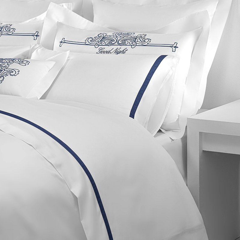 Galaxy Hospitality Royal Blue Embroidered with Satin Applique Border Bedding Set - Image 10