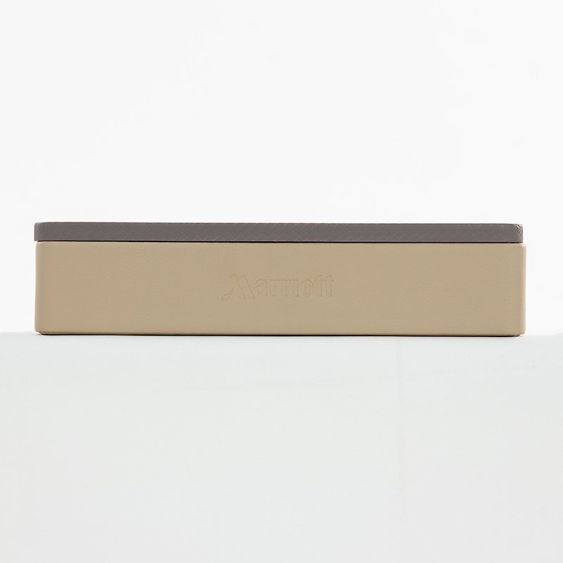 Galaxy Hospitality Premium "Marriott Style" Beige & Grey Leather Accessories - Image 10