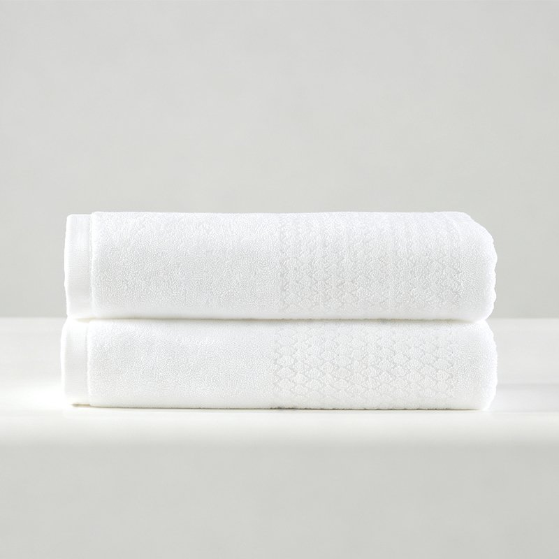 Clean Elegance: Custom Wholesale Striped Dobby Hotel Towels - Image 4