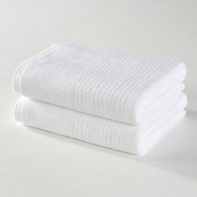 Clean Elegance: Custom Wholesale Striped Dobby Hotel Towels - Image 3