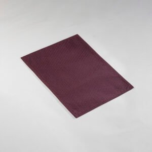 Dark purple wholesale polyester honeycomb jacquard placemats showing water cube hexagon motif and satin woven finish