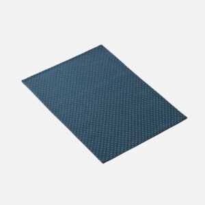 Terracotta orange wholesale polyester snowflake jacquard placemats showing micro snowflake motif and satin woven finish