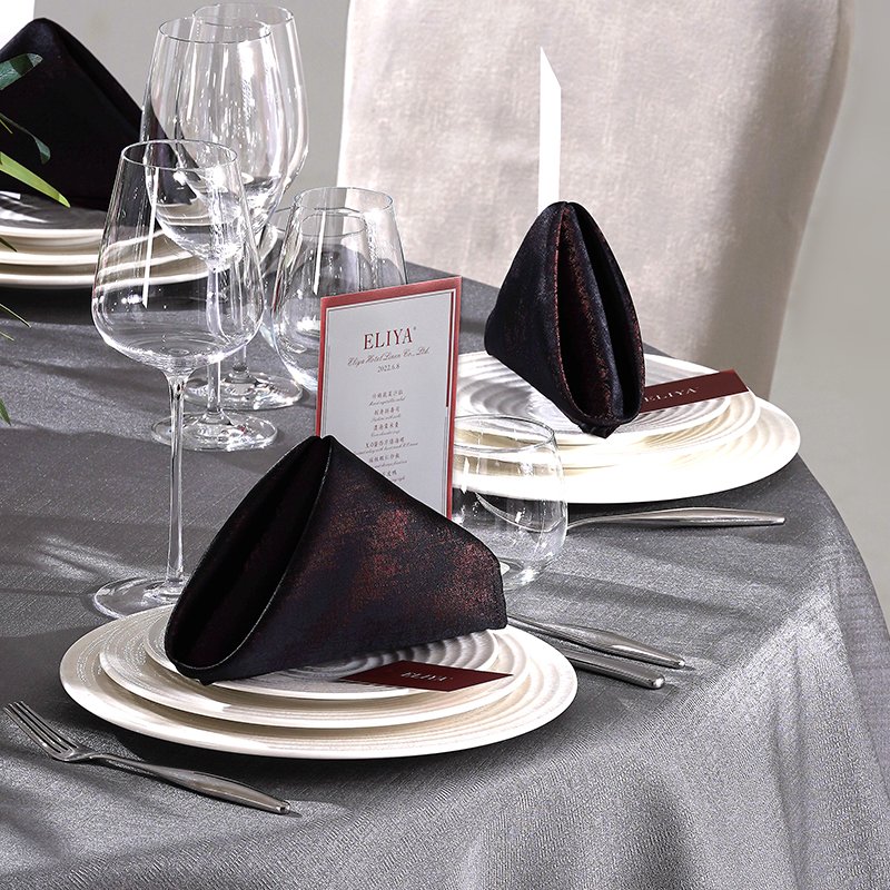 Dramatic Elegance: Custom Wholesale Luxury Banquet Table Linens Set - Image 19