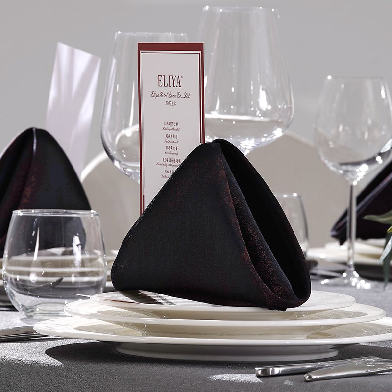 Dramatic Elegance: Custom Wholesale Luxury Banquet Table Linens Set - Image 13