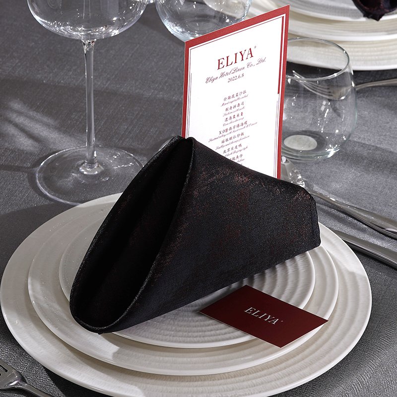 Dramatic Elegance: Custom Wholesale Luxury Banquet Table Linens Set - Image 10