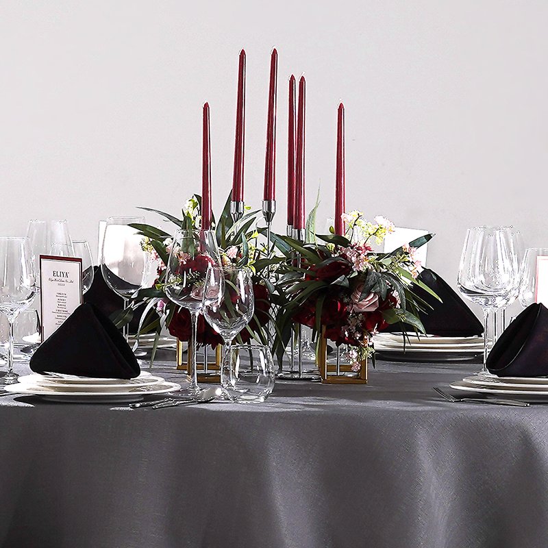 Dramatic Elegance: Custom Wholesale Luxury Banquet Table Linens Set - Image 5