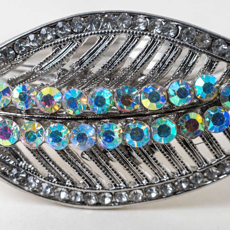 Nature's Elegance: Custom Wholesale Silver Rhinestone Leaf Napkin Rings - Image 5