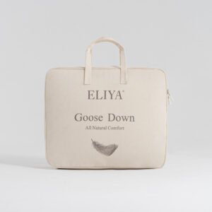 Zipper flat cotton canvas bag with handle for duvet, quilt, and mattress topper packaging