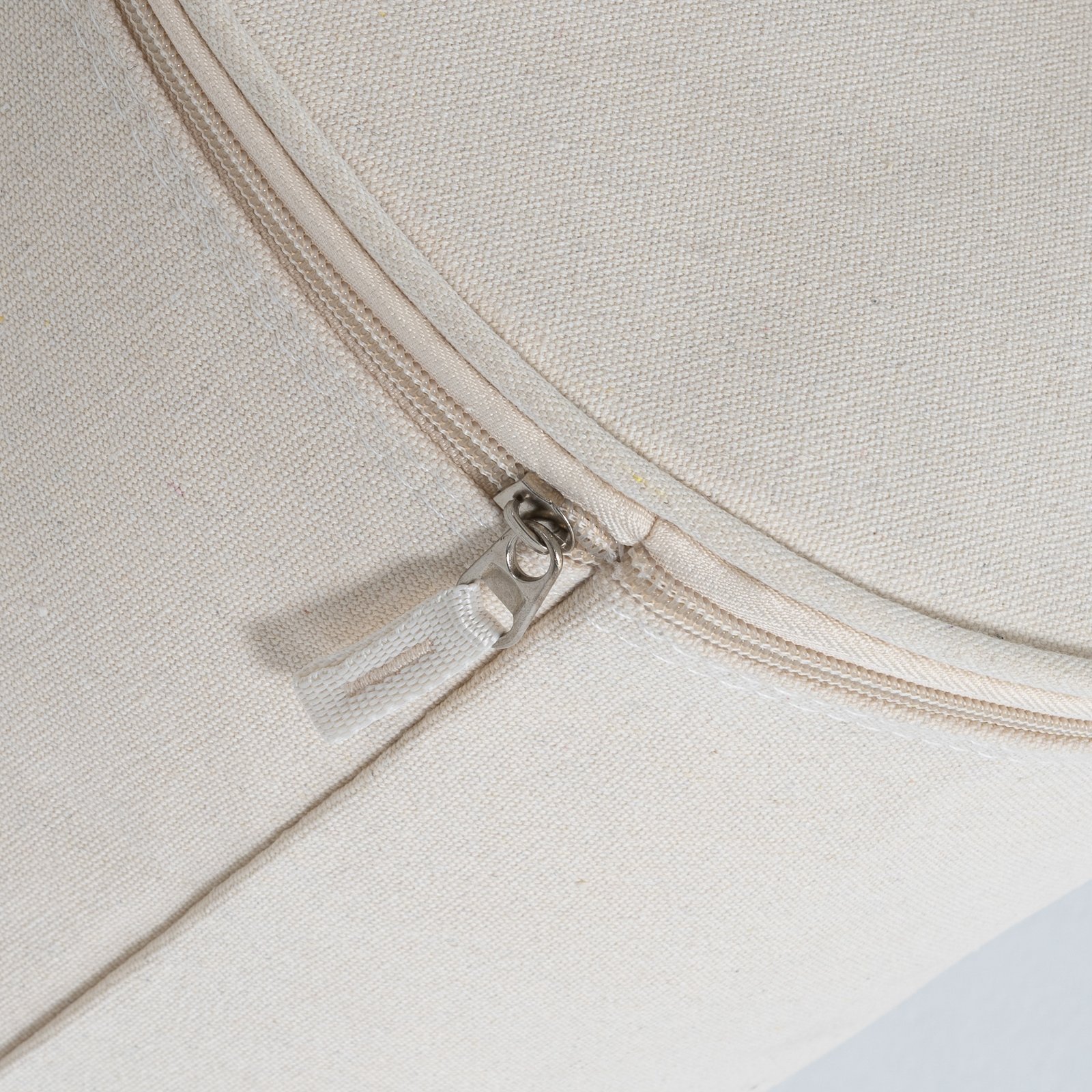 Natural Luxury: Custom Wholesale Zipper Round Canvas Bag - Image 6