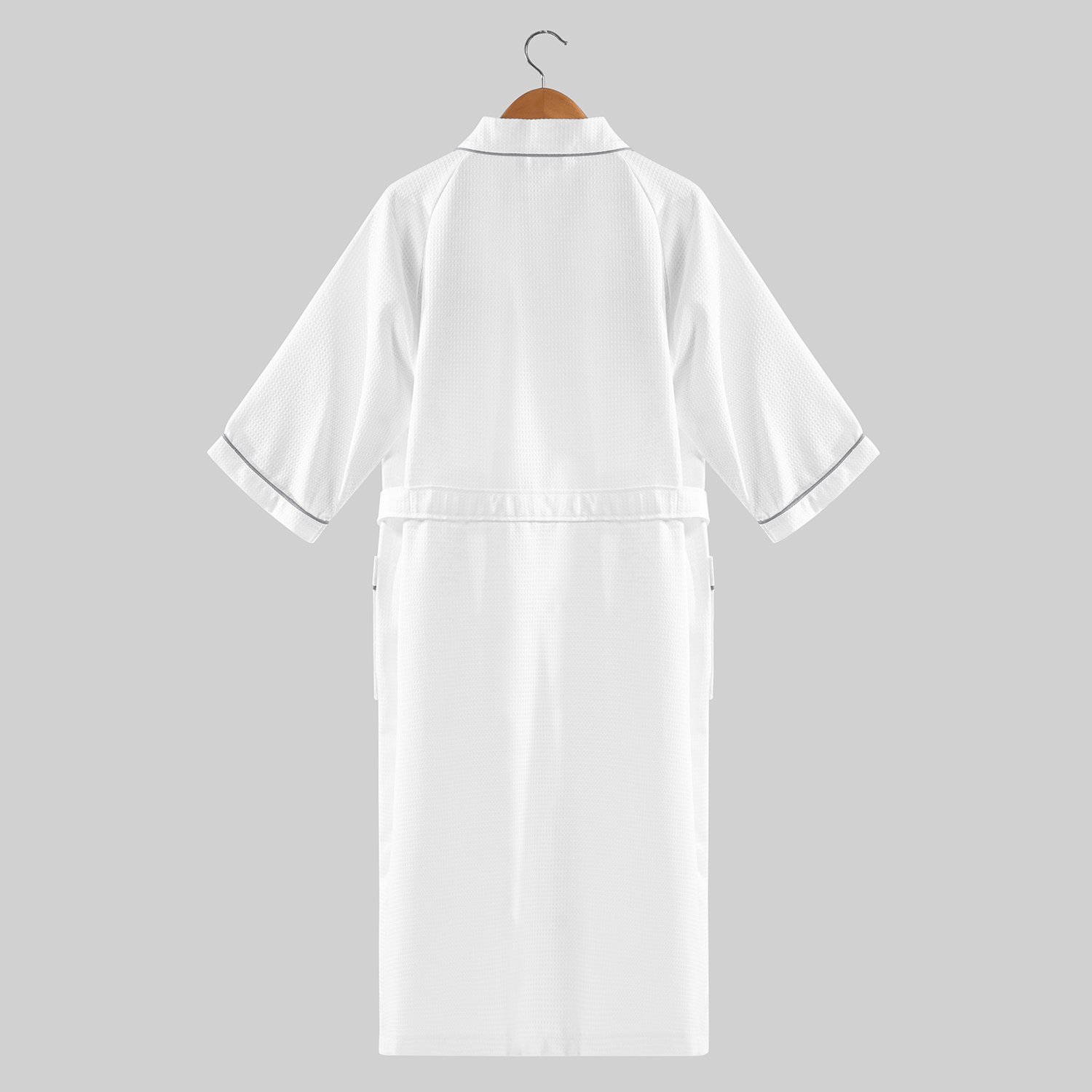 Breathable Sophistication: Custom Wholesale Waffle Weave Hotel Bathrobe - Image 5