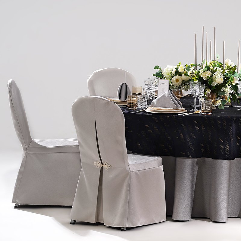 Midnight Glamour: Custom Wholesale Navy Blue Banquet Table Linens Set - Image 6